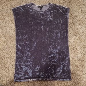 NWOT Crushed velvet long loose t shirt tunic